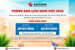 THÔNG BÁO LỊCH NGHỈ MÁT 2025