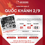 THÔNG BÁO NGHỈ LỄ QUỐC KHÁNH 02/09/2026